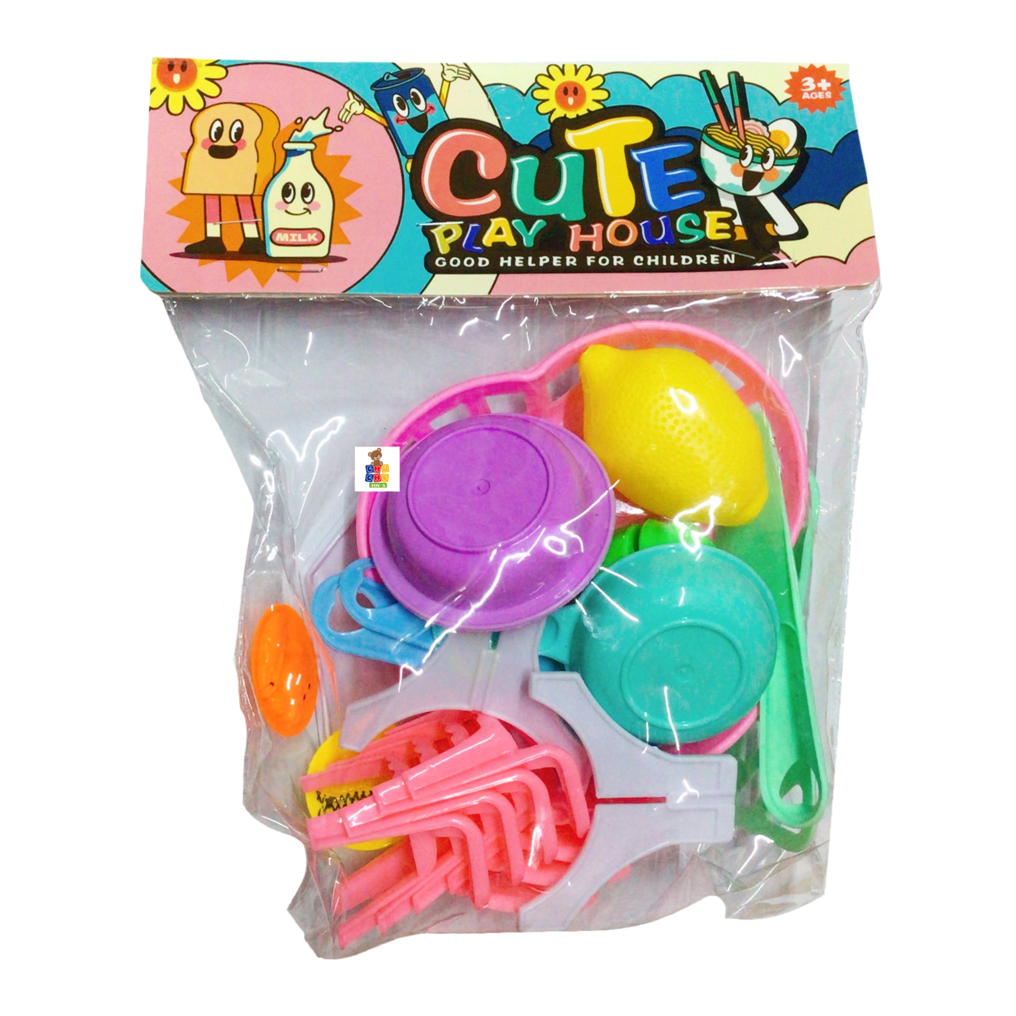 3 Set De Cocina Comedor con Accesorios de Juguete