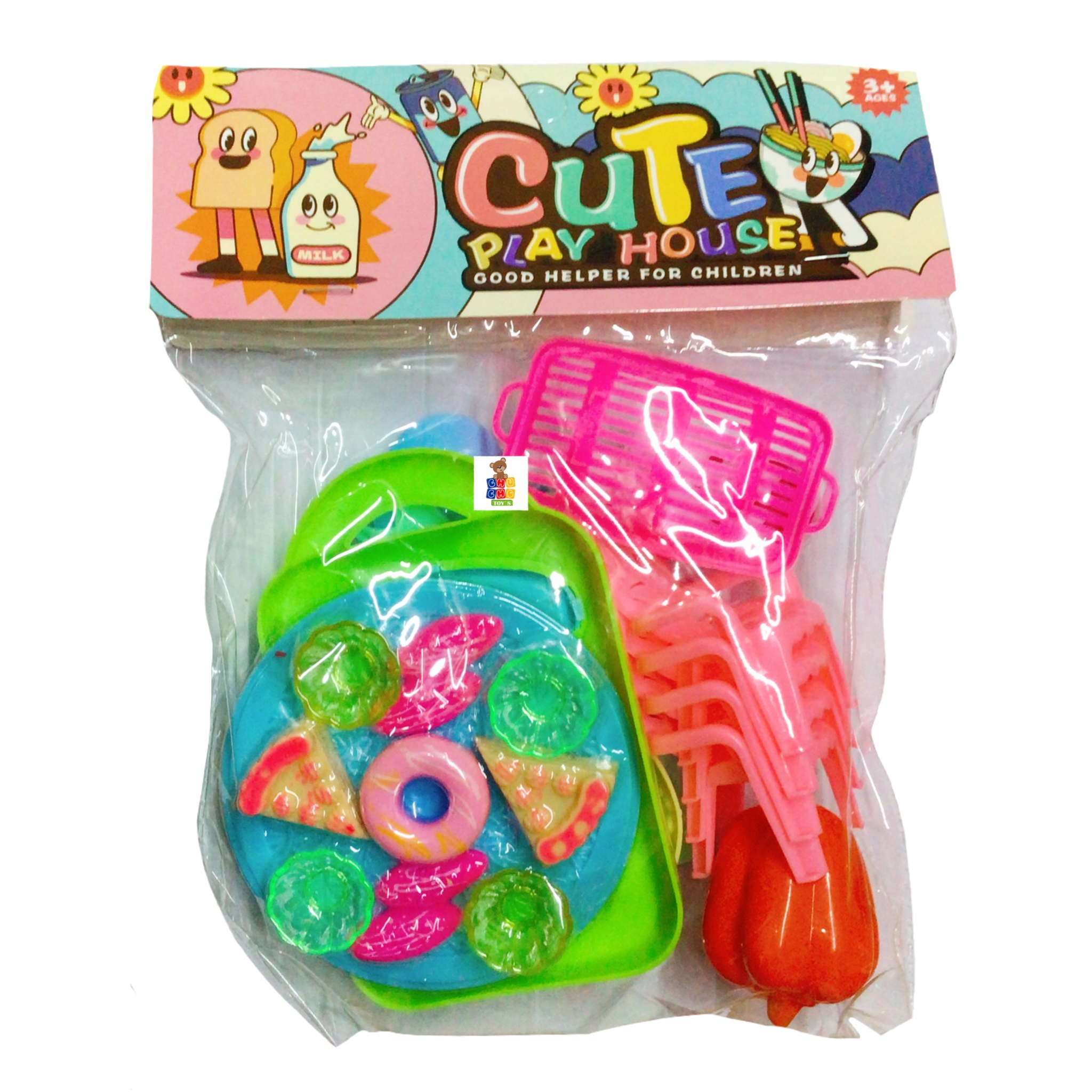 3 Set De Cocina Comedor con Accesorios de Juguete