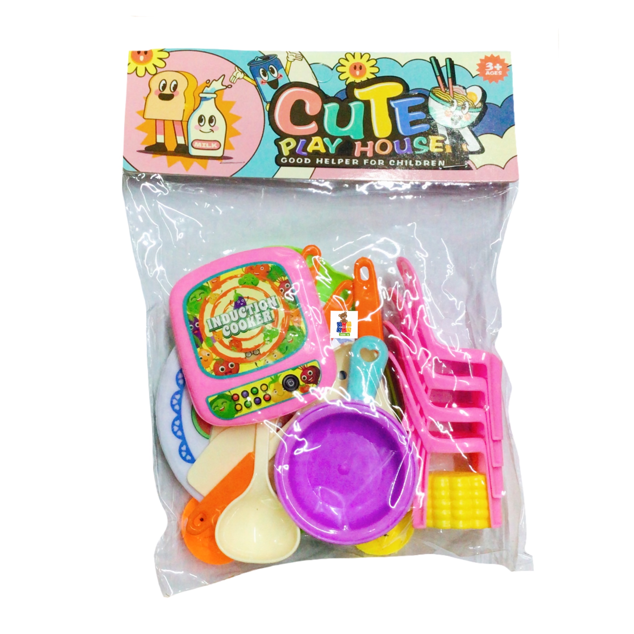 3 Set De Cocina Comedor con Accesorios de Juguete