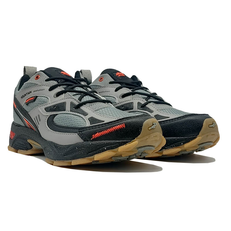Tenis Pontiac 739 Gris Naranaja Deportivos Hombre Ejercicio Gym Correr Todo Terreno.