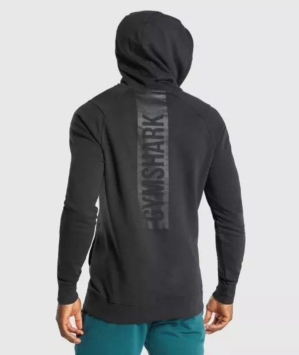 Sudadera Hombre Bold Hoodie Gymshark Original Negro.