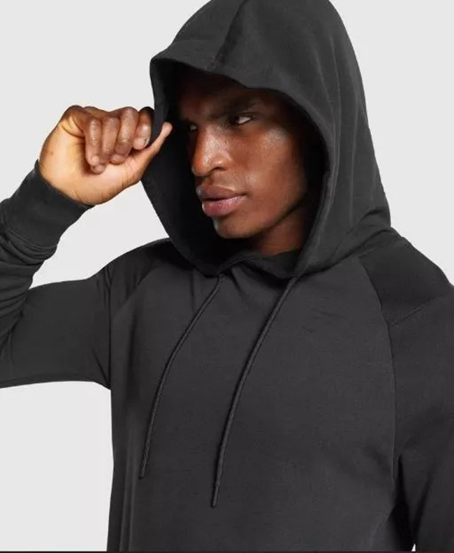 Sudadera Hombre Bold Hoodie Gymshark Original Negro.