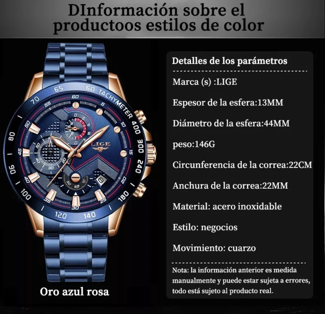 Lige Reloj Deportivo Impermeable Para Hombre