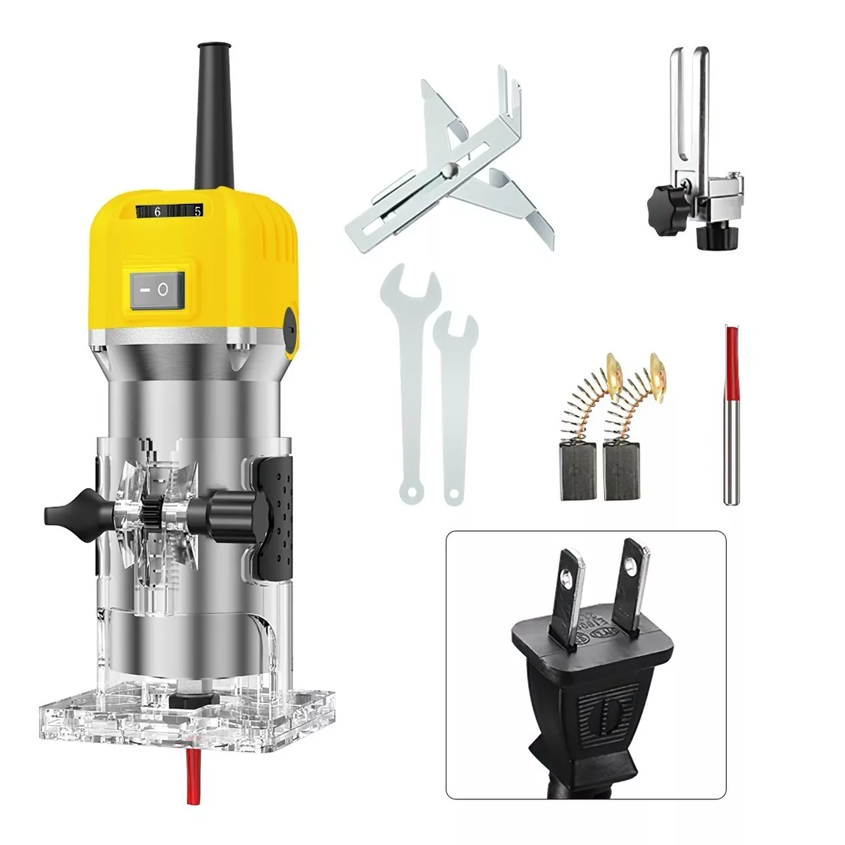 Router Recortadora Rebajadora De Madera 6 Velocidades 800w