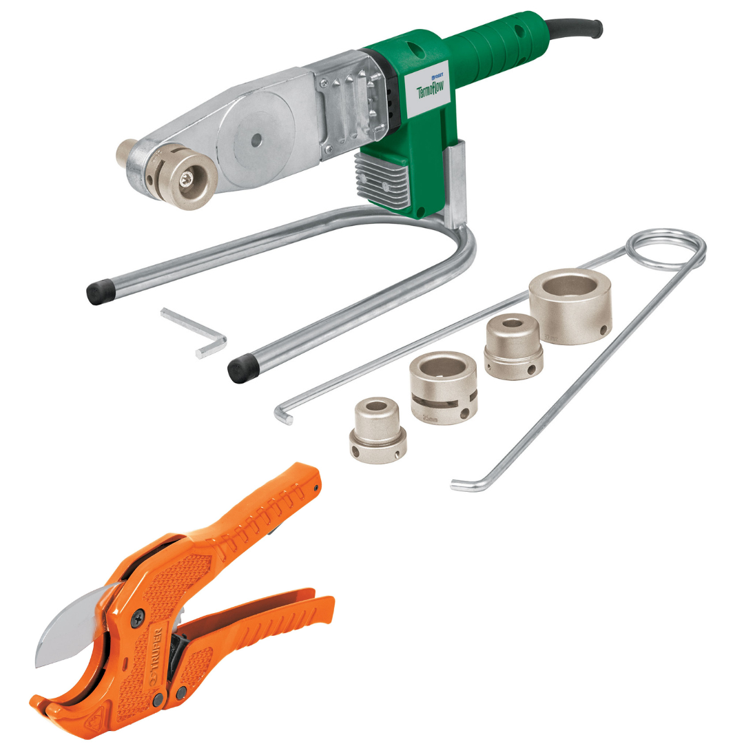 Termofusora de 600 W con cortador de tubo para PPR,