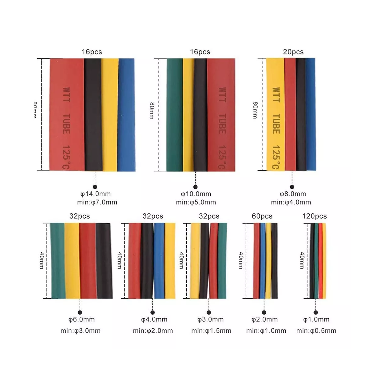 Set 678 Terminales Aisladas Conectores Para Cable Eléctrico