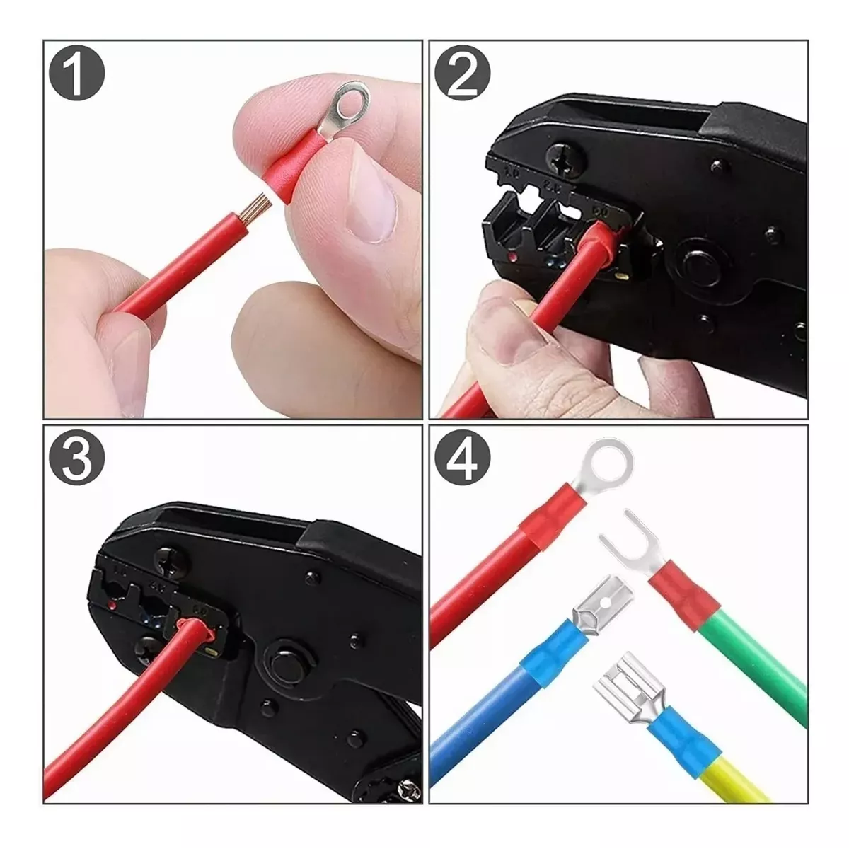 Set 678 Terminales Aisladas Conectores Para Cable Eléctrico