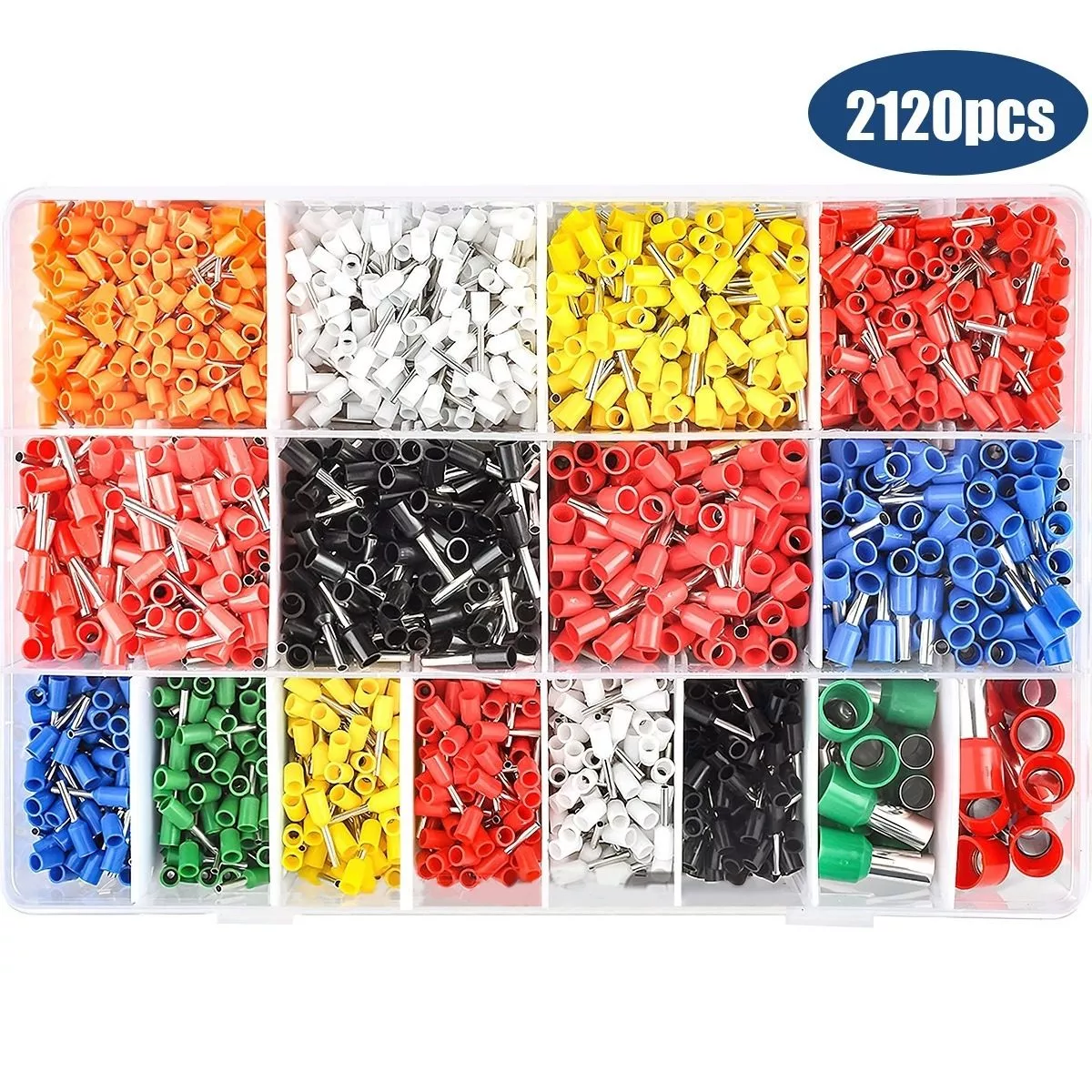 Set 2120 Terminales Conectores Crimpado Cable Alambre Eléctrico