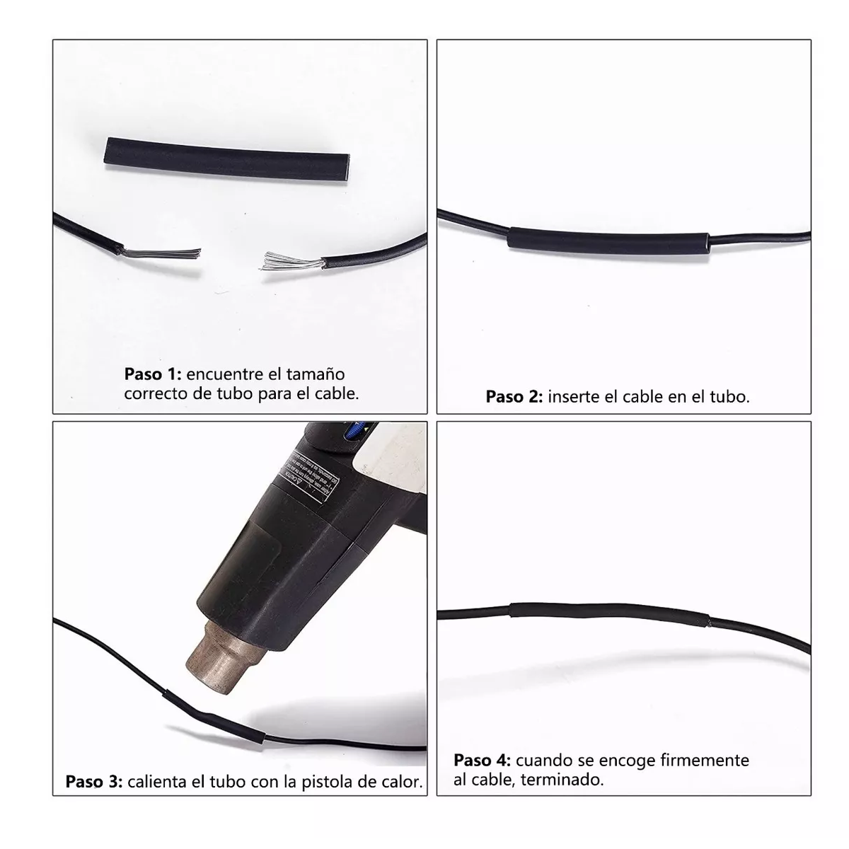 Set Tubo Termorretráctil Empalme Aislamiento Eléctrico 580 Pzas