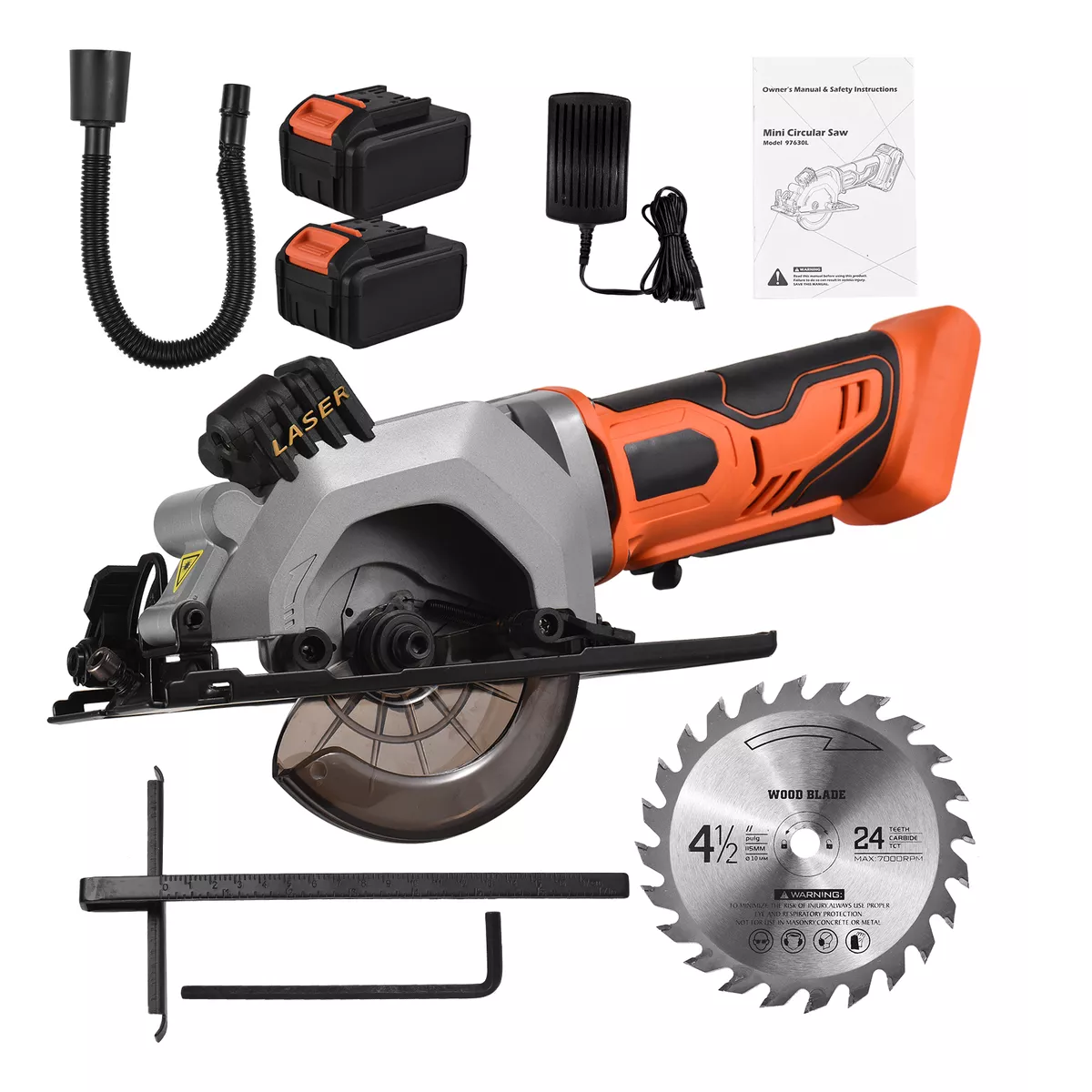 Mini Sierra Circular Eléctrica Con 2 Baterías Para Metal