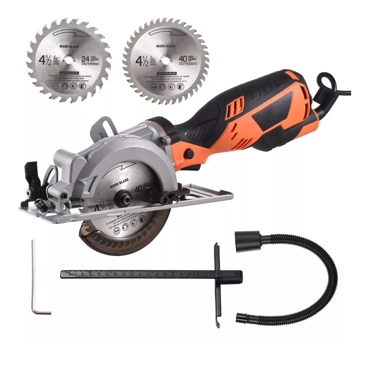 Mini Sierra Circular Compacta 5.8a Con 2 Palas 24t/40t