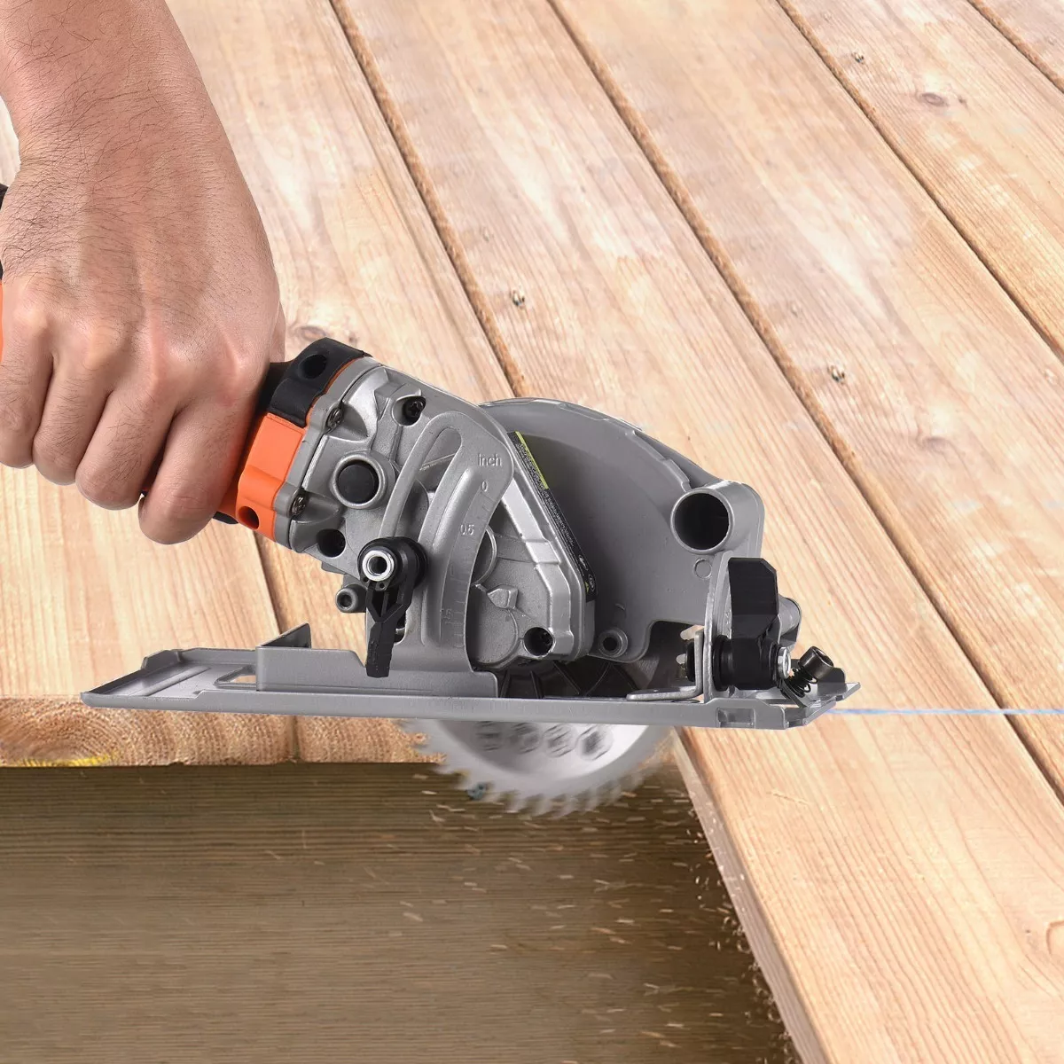 Mini Sierra Circular Compacta 5.8a Con 2 Palas 24t/40t