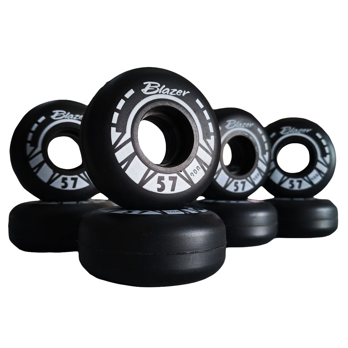 8 Piezas Llantas Para Patines Agresivo 57x24mm Negro