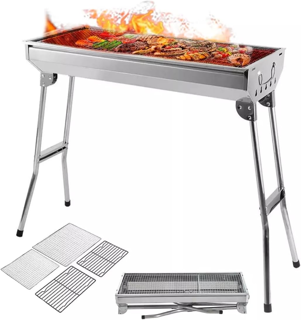 Asador de carbon plegable portatil