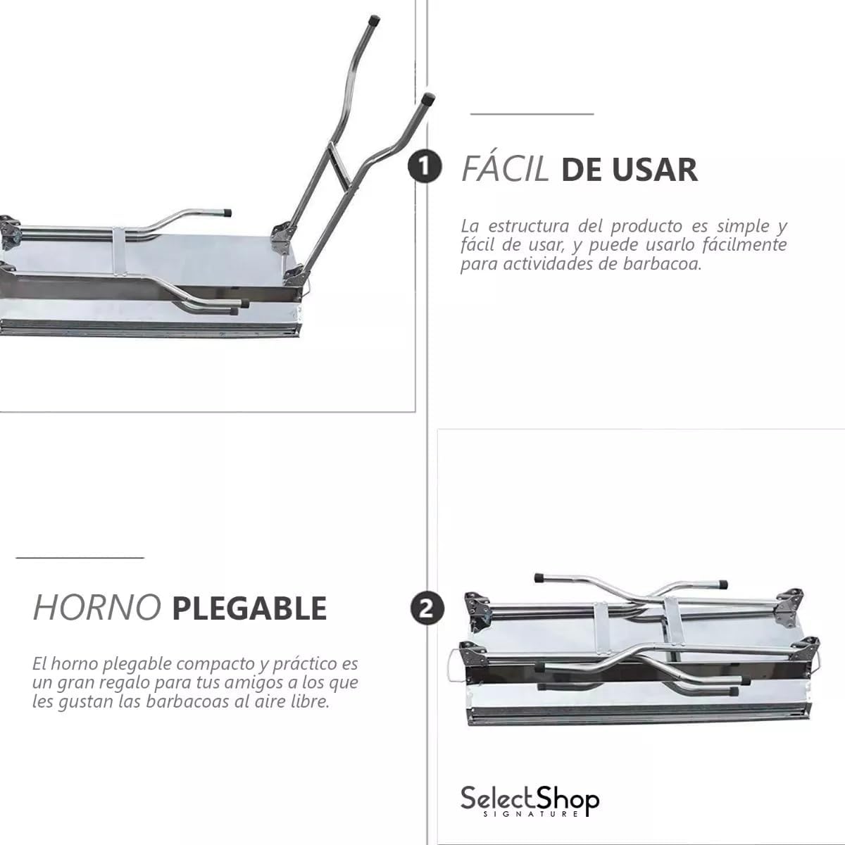 Asador de carbon plegable portatil