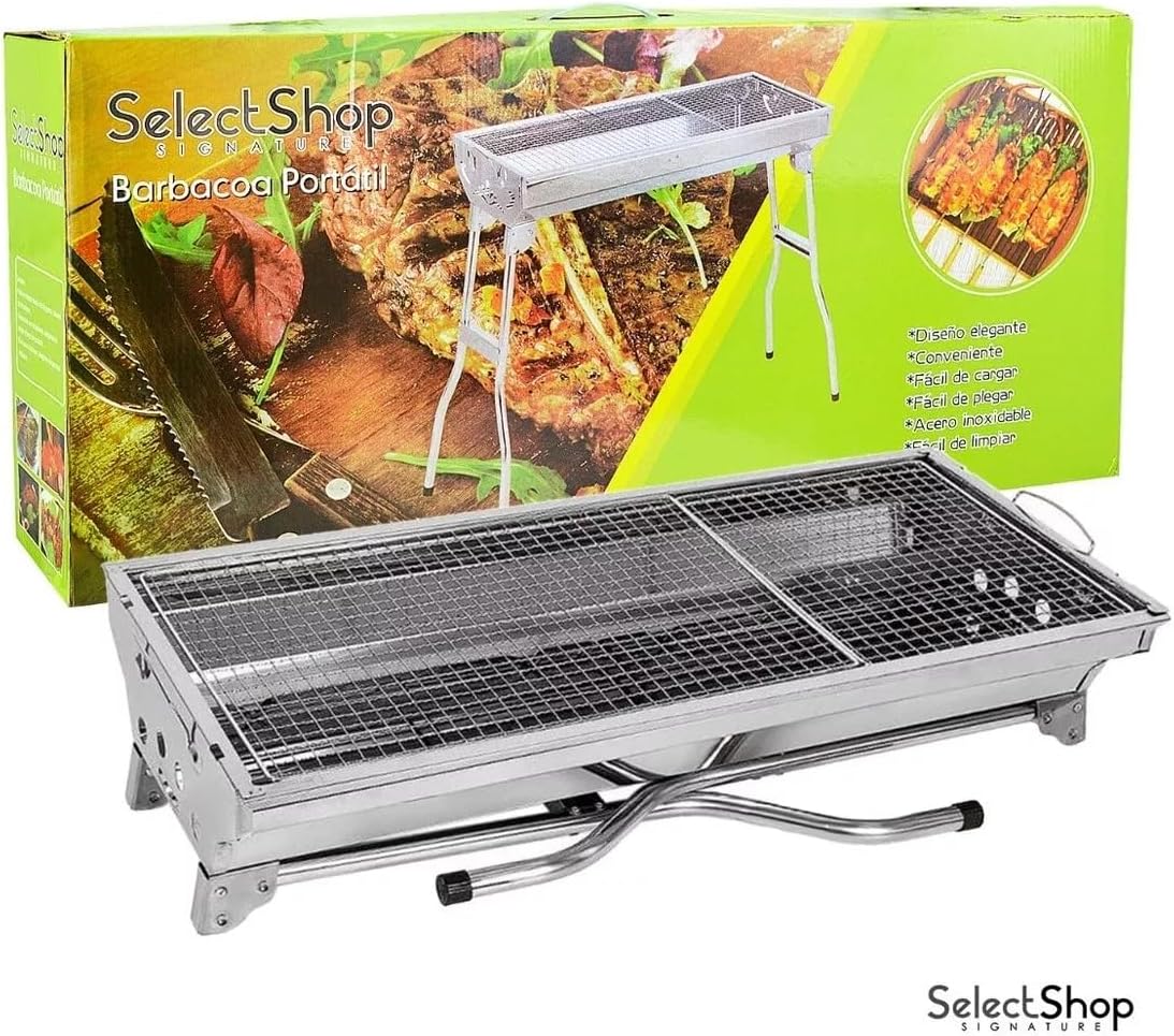 Asador de carbon plegable portatil