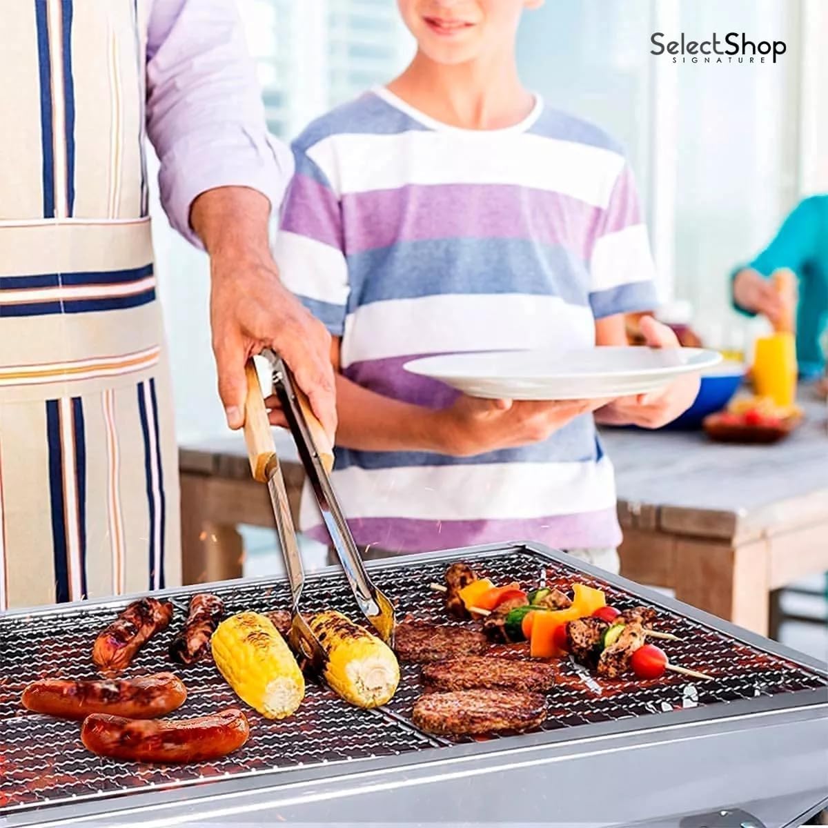 Asador de carbon plegable portatil