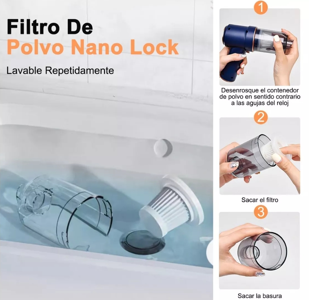 Aspiradora Para Auto Mini Portatil De Mano Inalambrica