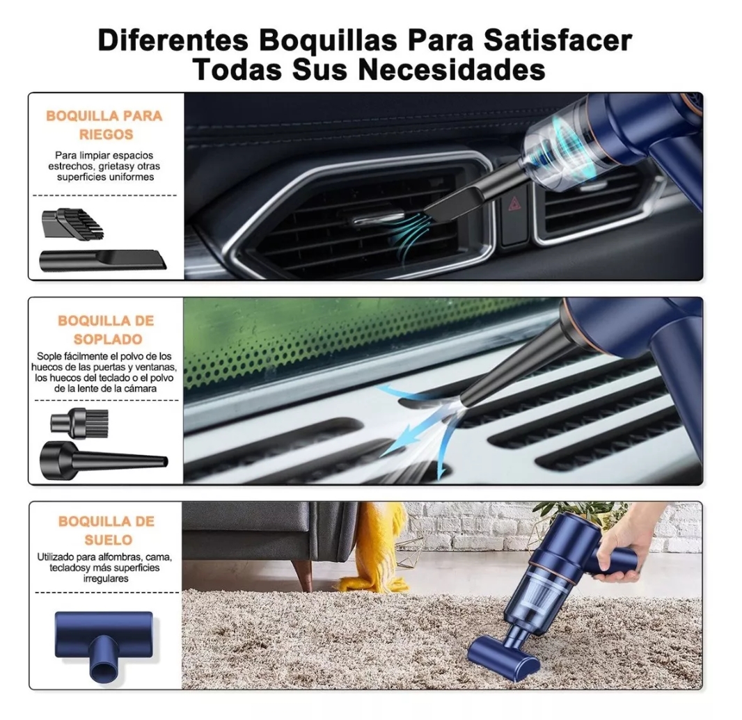 Aspiradora Para Auto Mini Portatil De Mano Inalambrica