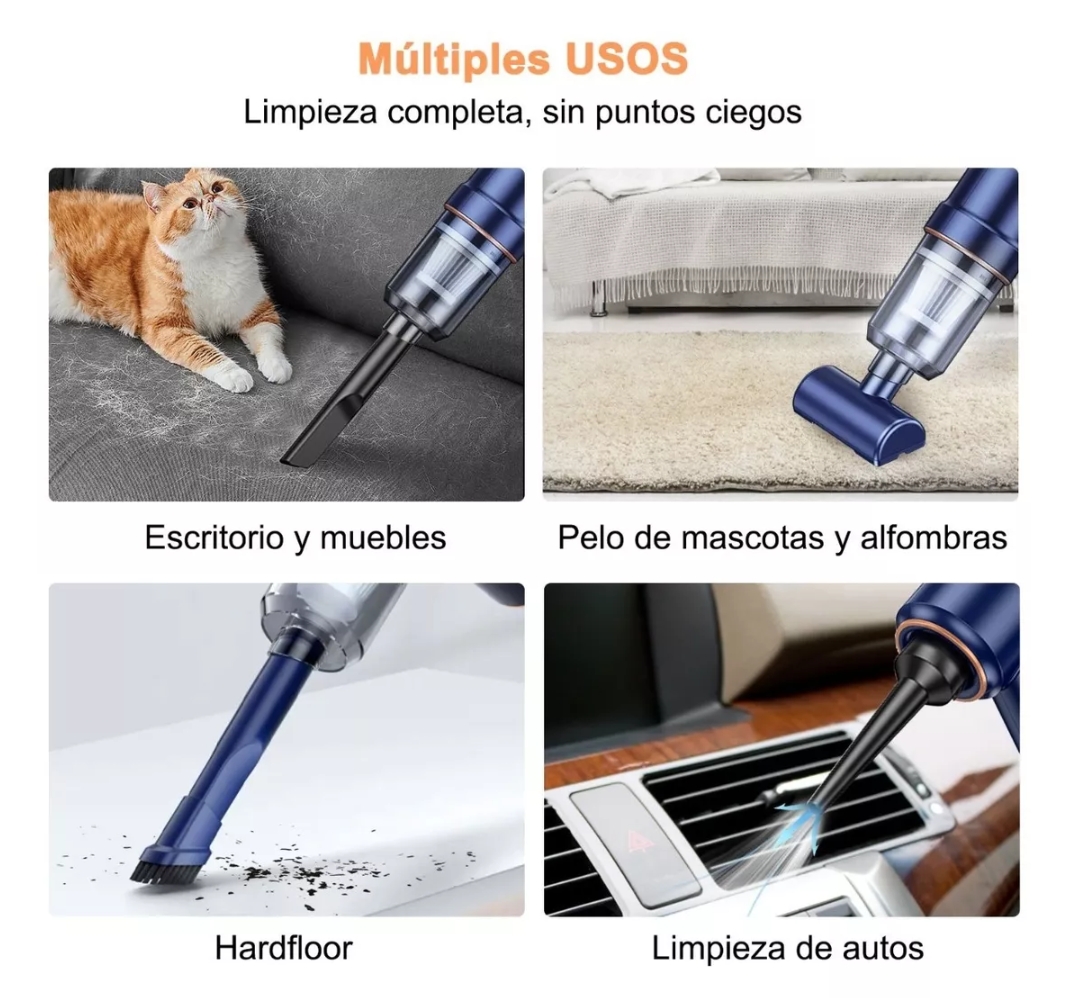 Aspiradora Para Auto Mini Portatil De Mano Inalambrica