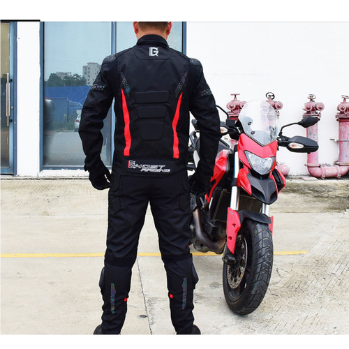 Pantalón moto hombre negro motocicleta protección armadura contra agua aire  deporte