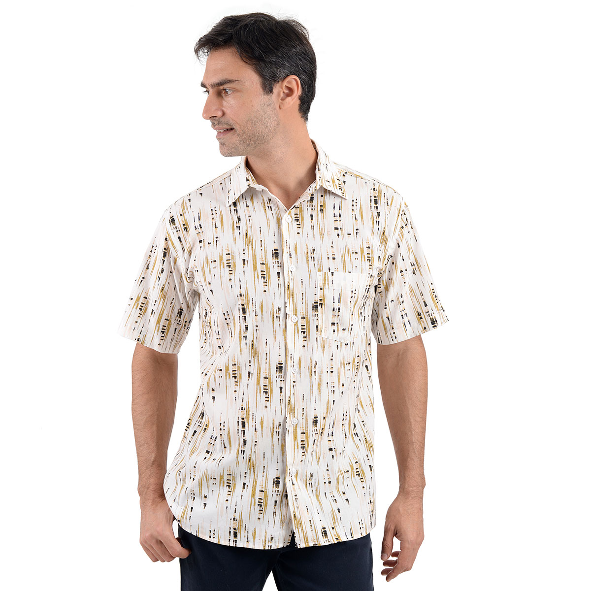 CAMISA MC ESTAMPADA BLANCO COMBINADA TED LAPIDUS 