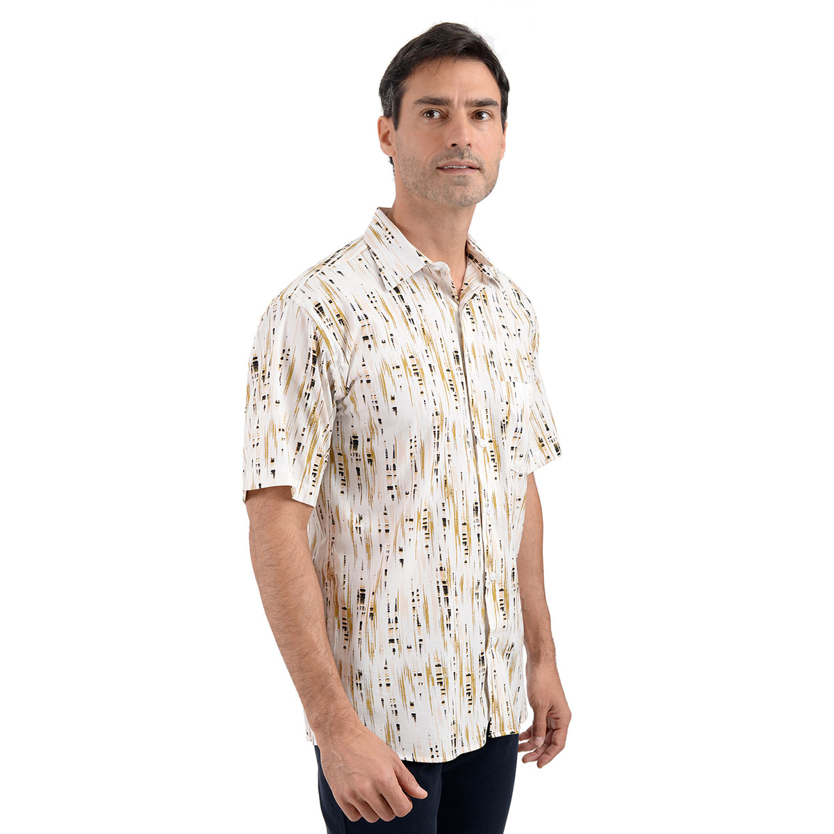 CAMISA MC ESTAMPADA BLANCO COMBINADA TED LAPIDUS 