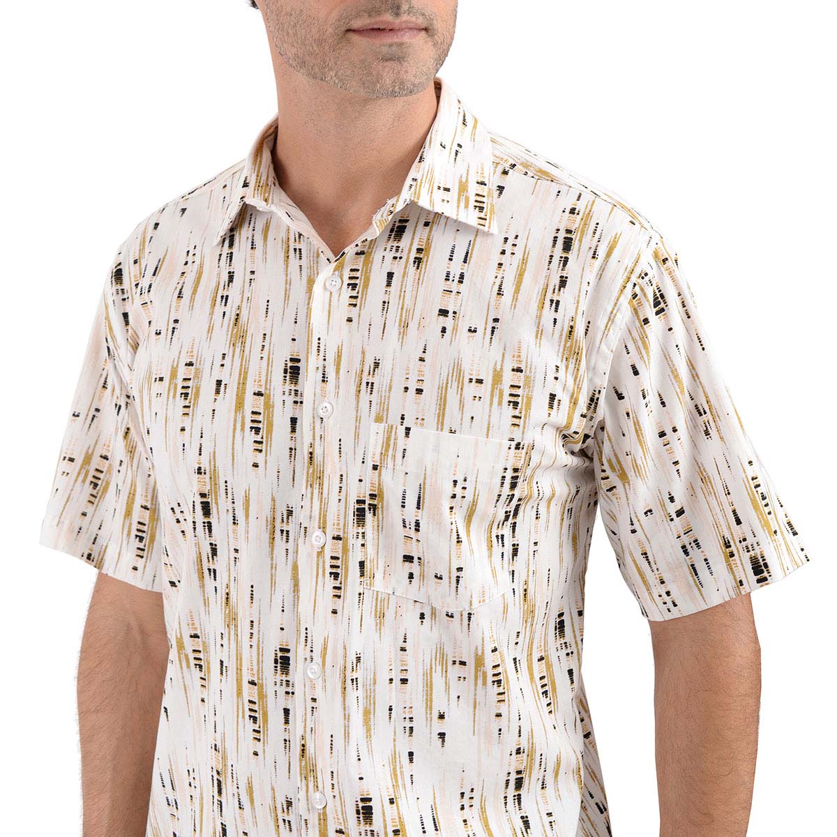 CAMISA MC ESTAMPADA BLANCO COMBINADA TED LAPIDUS 