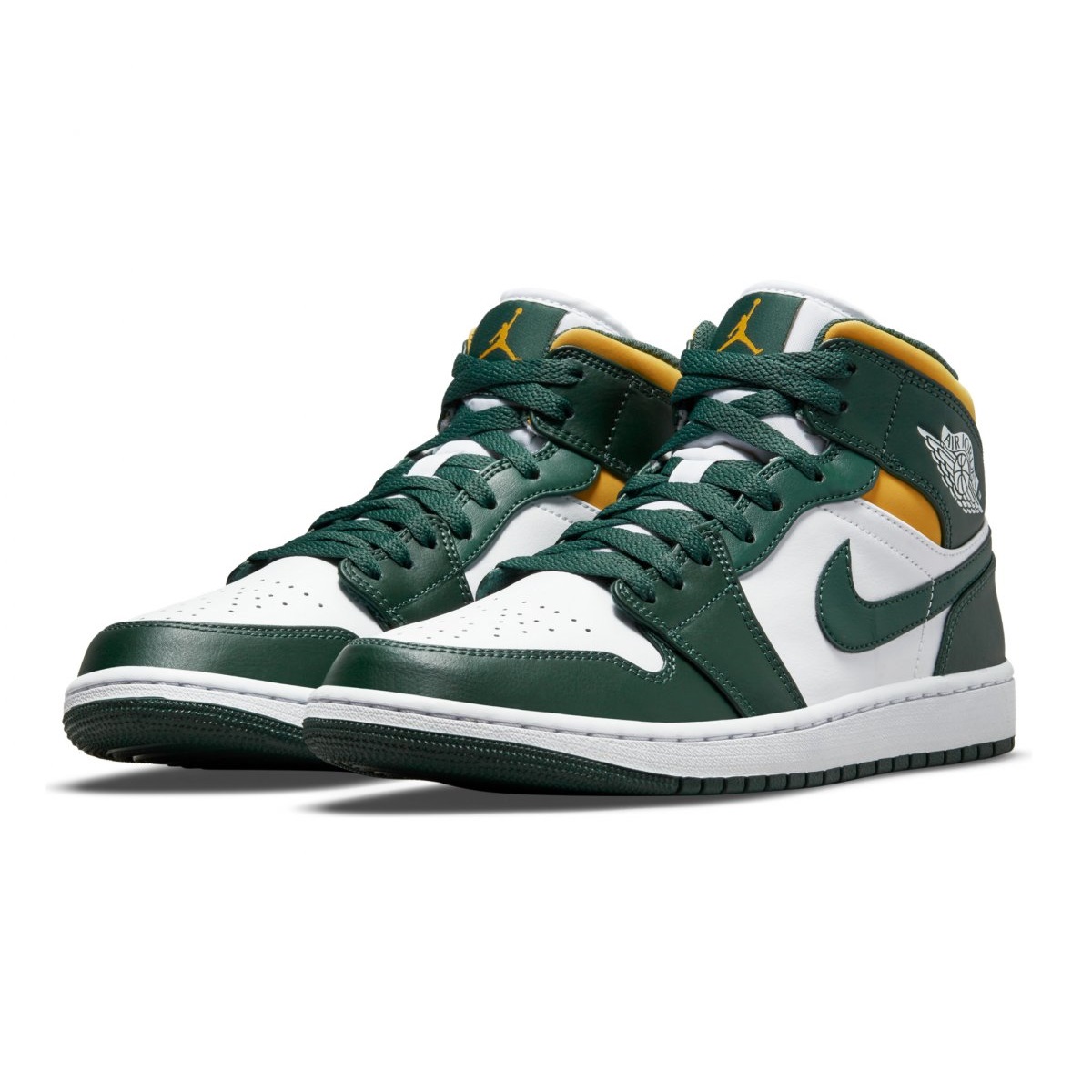 Tenis Air Jordan 1 #27.5cm Mid Verde (Hombre) 554724-371.