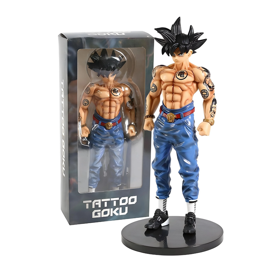 Figura Juguete Muñeco Dragon Ball Goku Tatuado Con Caja