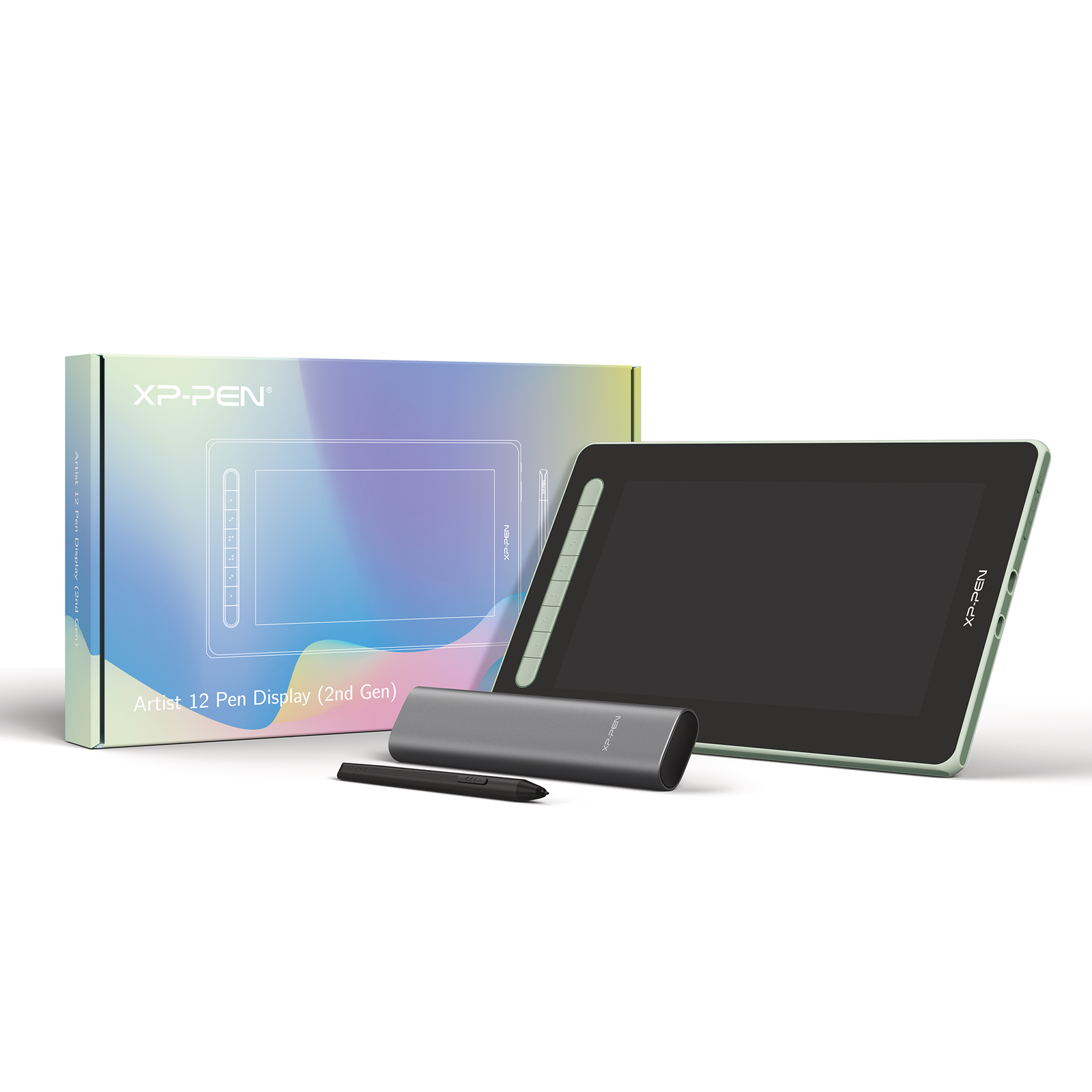 Tableta Grafica Xp-pen Artist 12 2nd Gen Con Pantalla Y Chip Color Verde.