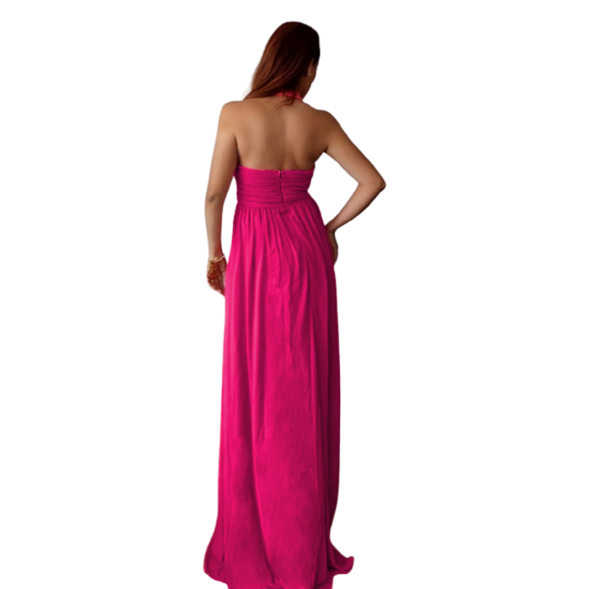 Vestido elegante para fiesta, fresco, vestido de alta costura tela gasa