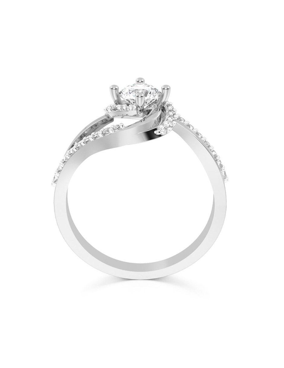 ANILLO DE COMPROMISO 10K ORO BLANCO CON PIEDRA LANA ABBA JOYAS