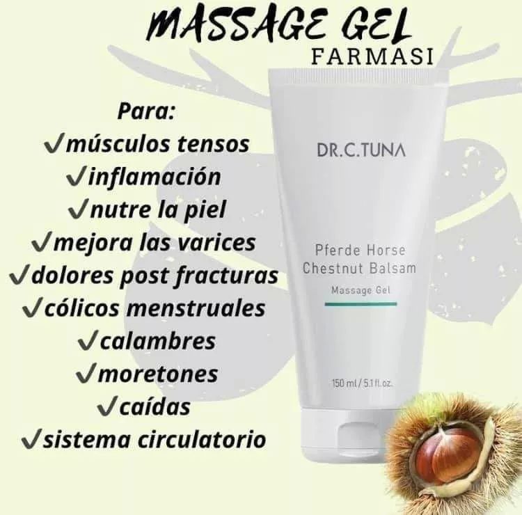 Gel Para Masaje Dr C Tuna Masaje Relajante Con Pferde Y Castaña De Indias 150ml