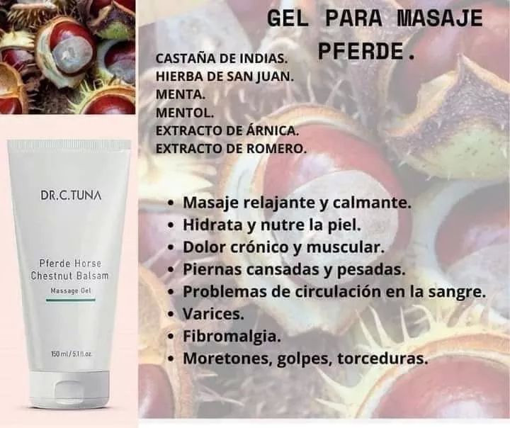 Gel Para Masaje Dr C Tuna Masaje Relajante Con Pferde Y Castaña De Indias 150ml