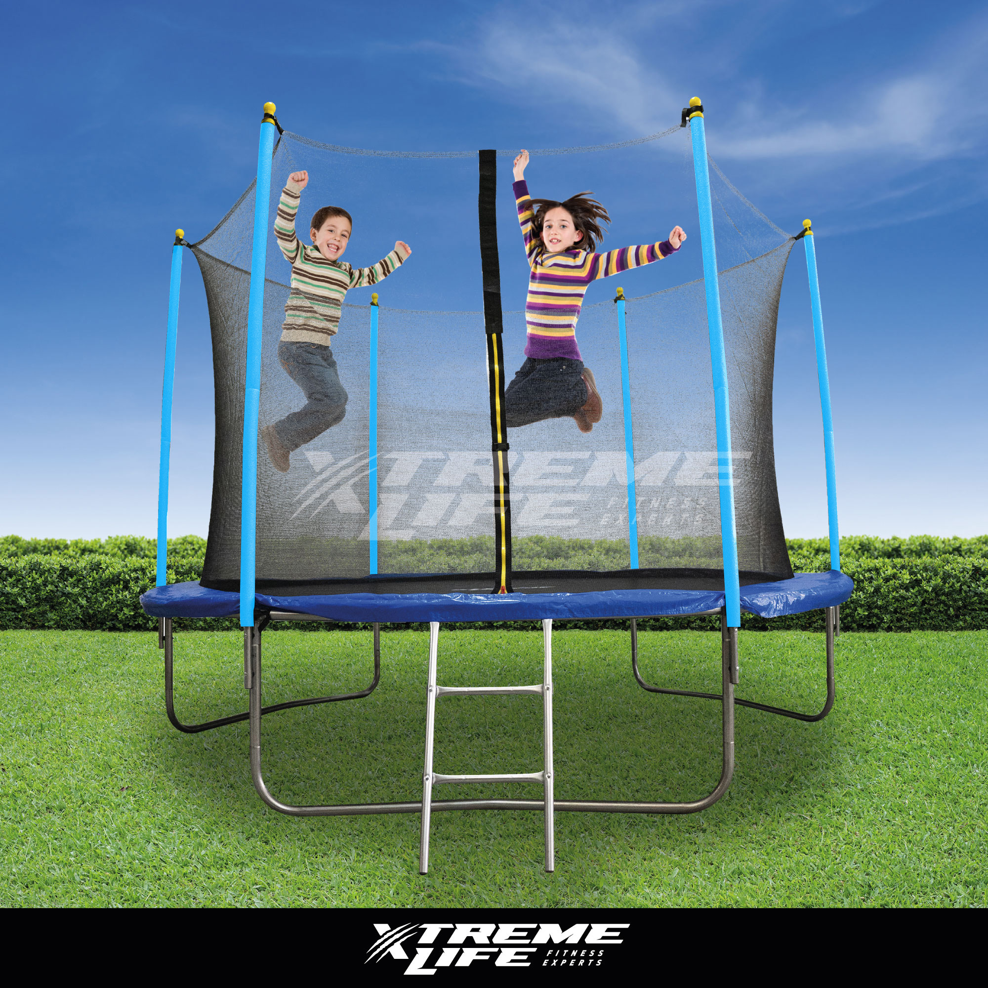 Trampolin 10 Pies Diametro 3 Mt Resorte Reforzado Uso Rudo Azul G