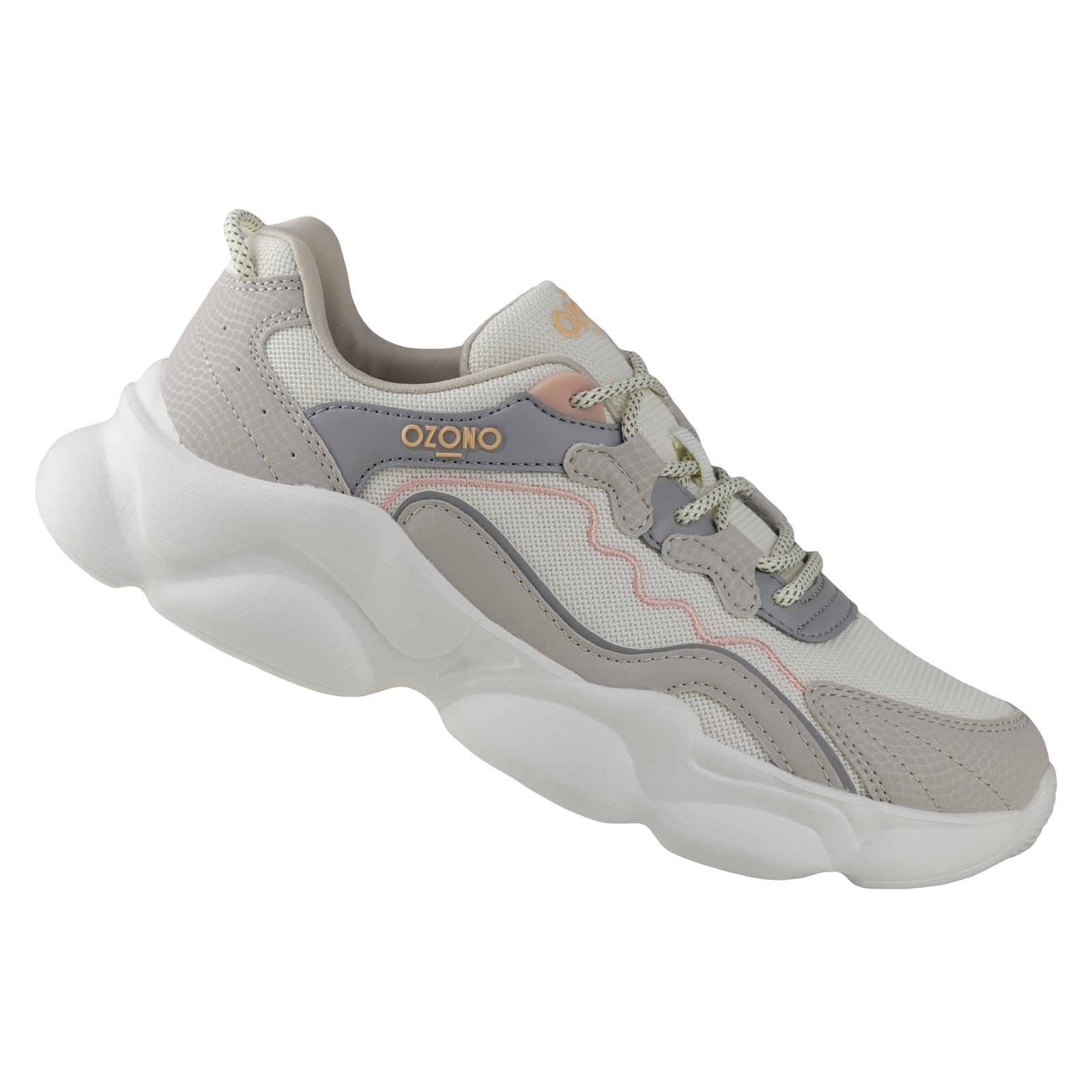 Tenis Urbano Sneaker Capa De Ozono Mujer Moda 603201 Beige