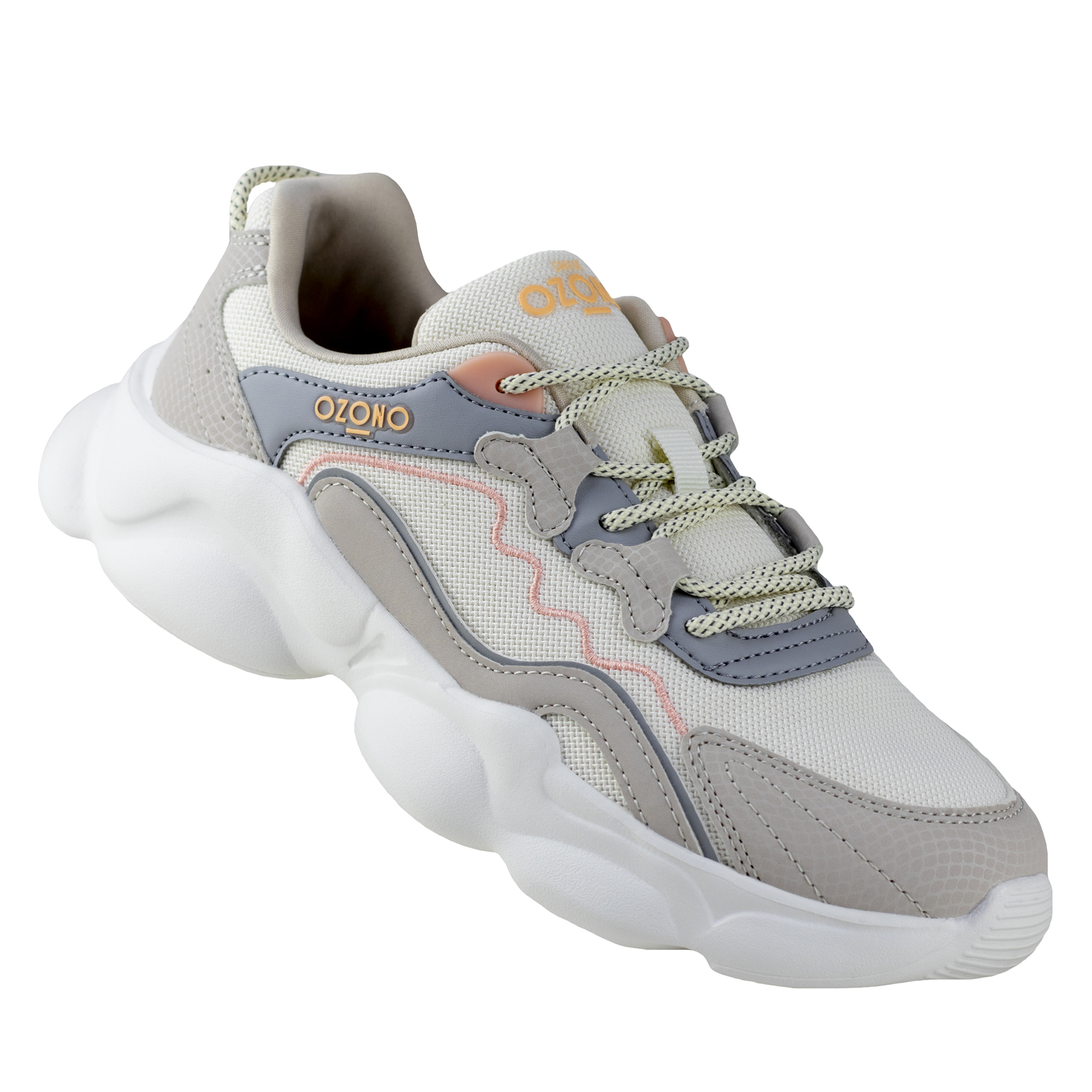 Tenis Urbano Sneaker Capa De Ozono Mujer Moda 603201 Beige