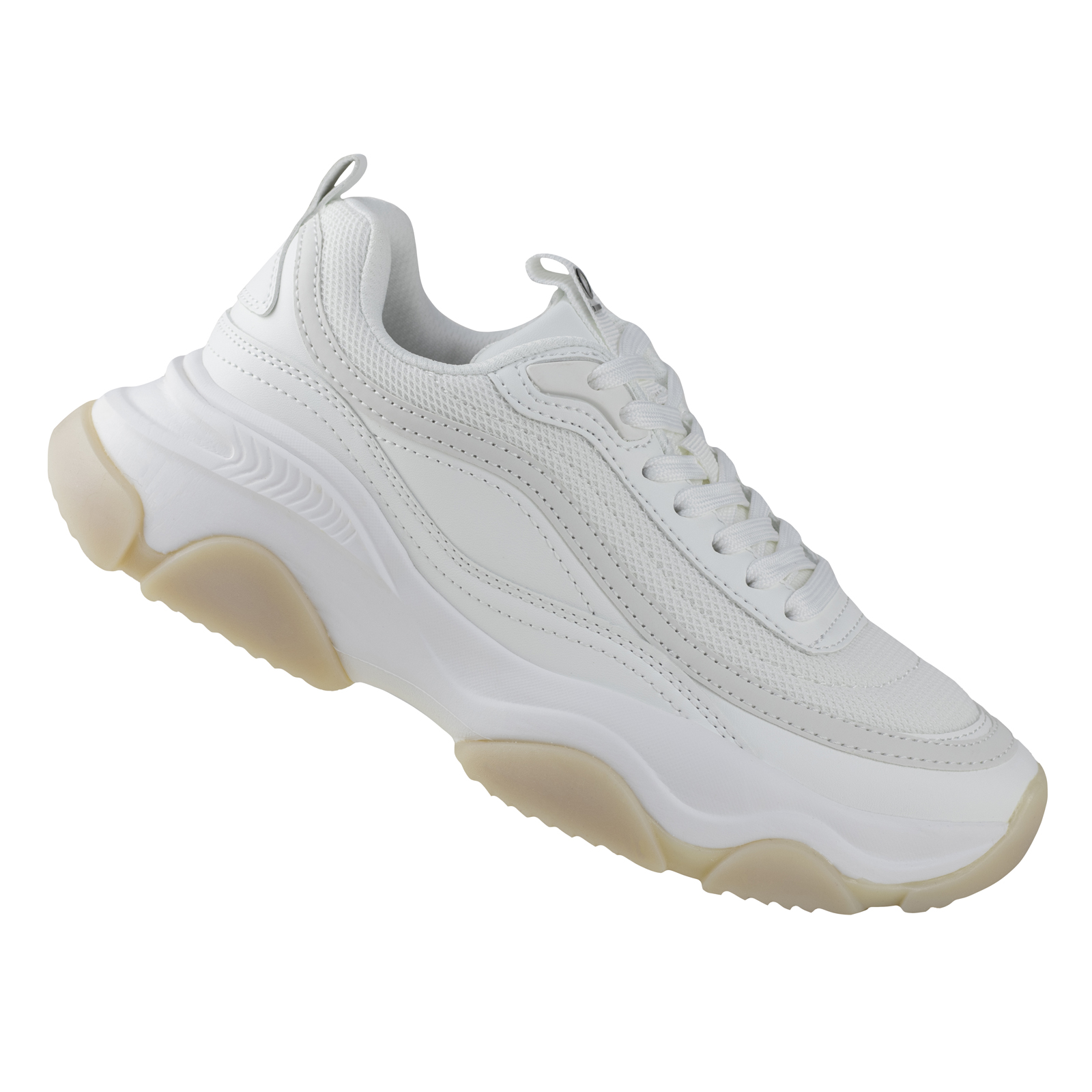 Tenis Blanco Urbanos Suela Gruesa Capa De Ozono Mujer 604102