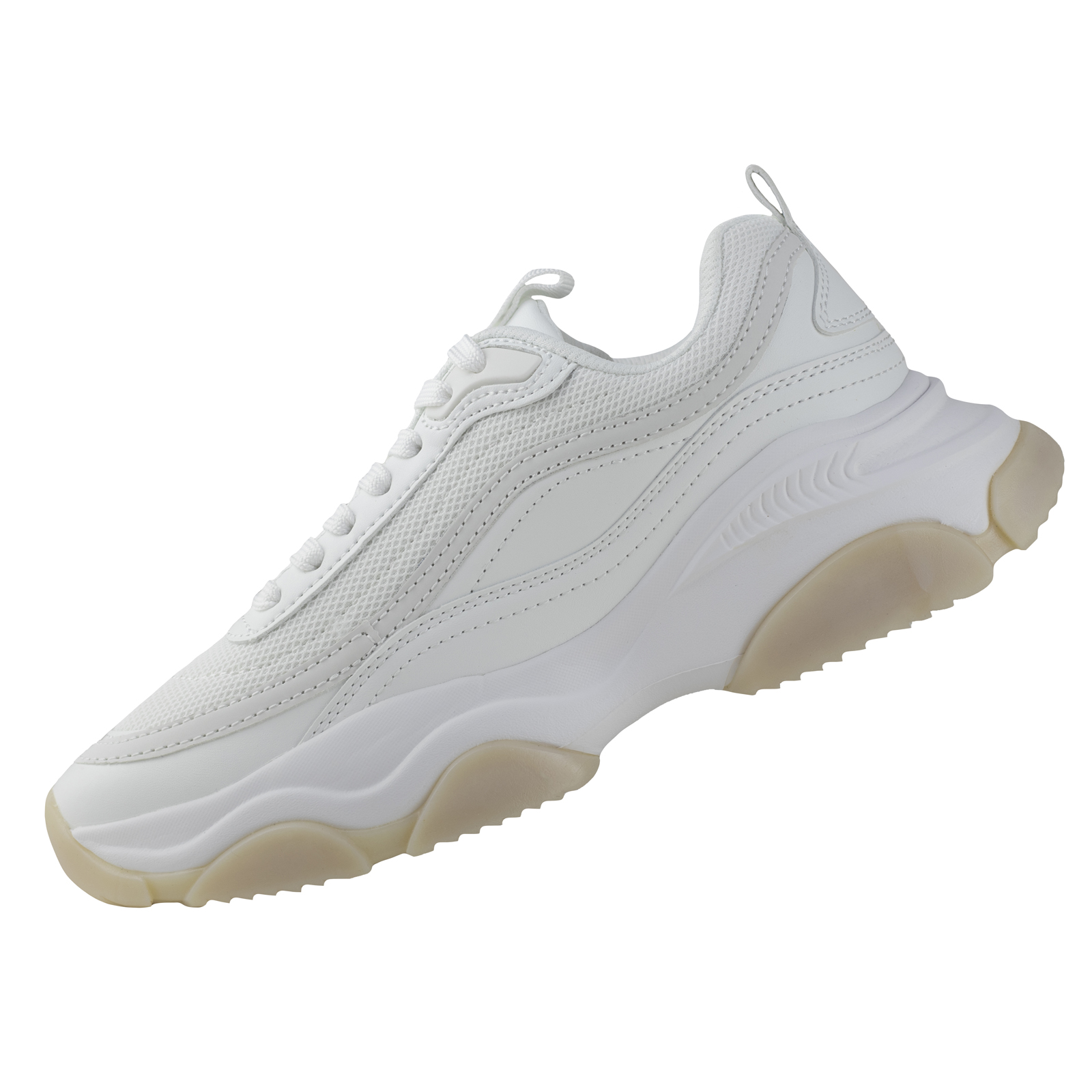 Tenis Blanco Urbanos Suela Gruesa Capa De Ozono Mujer 604102