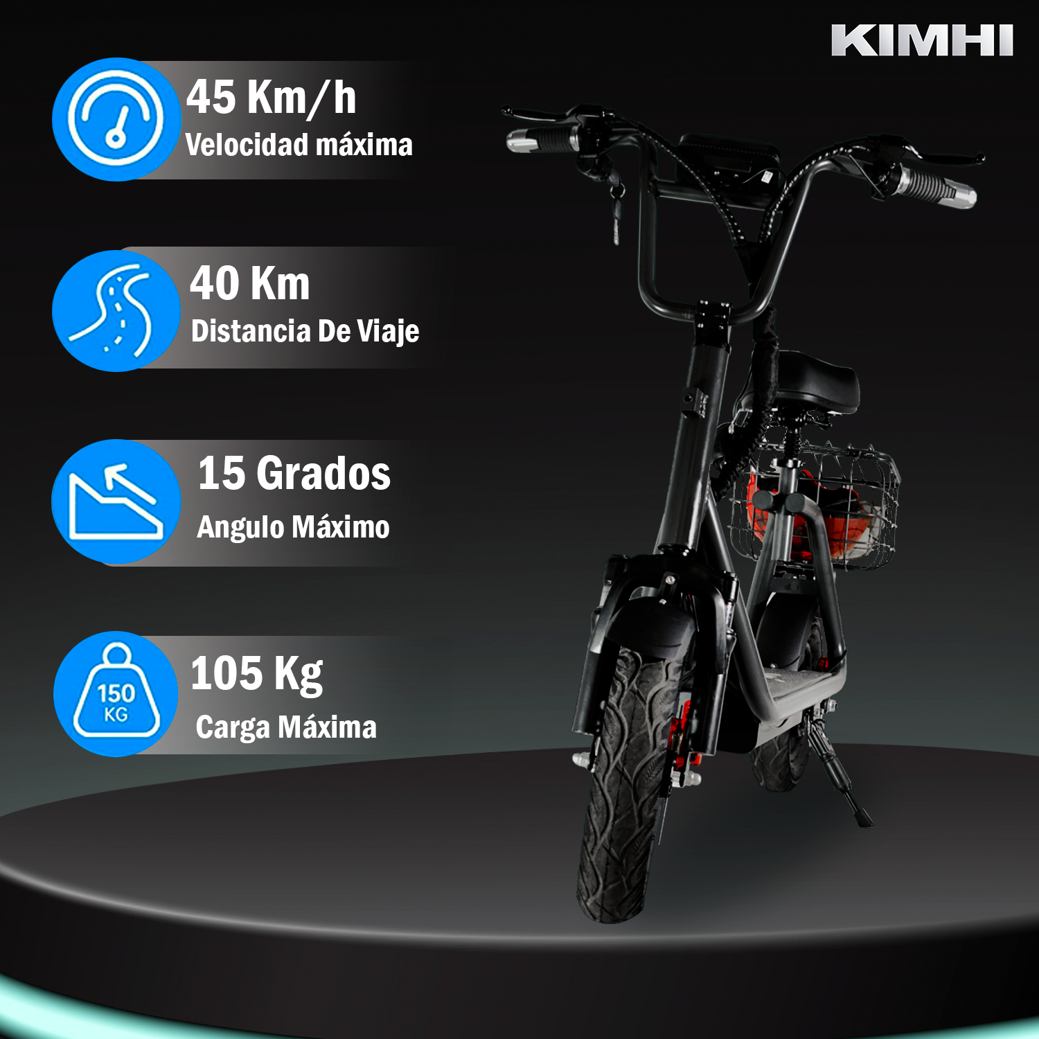 Moto Bicicleta eléctrica motor 45km/hr Potencia 500w Con Batería Recargable