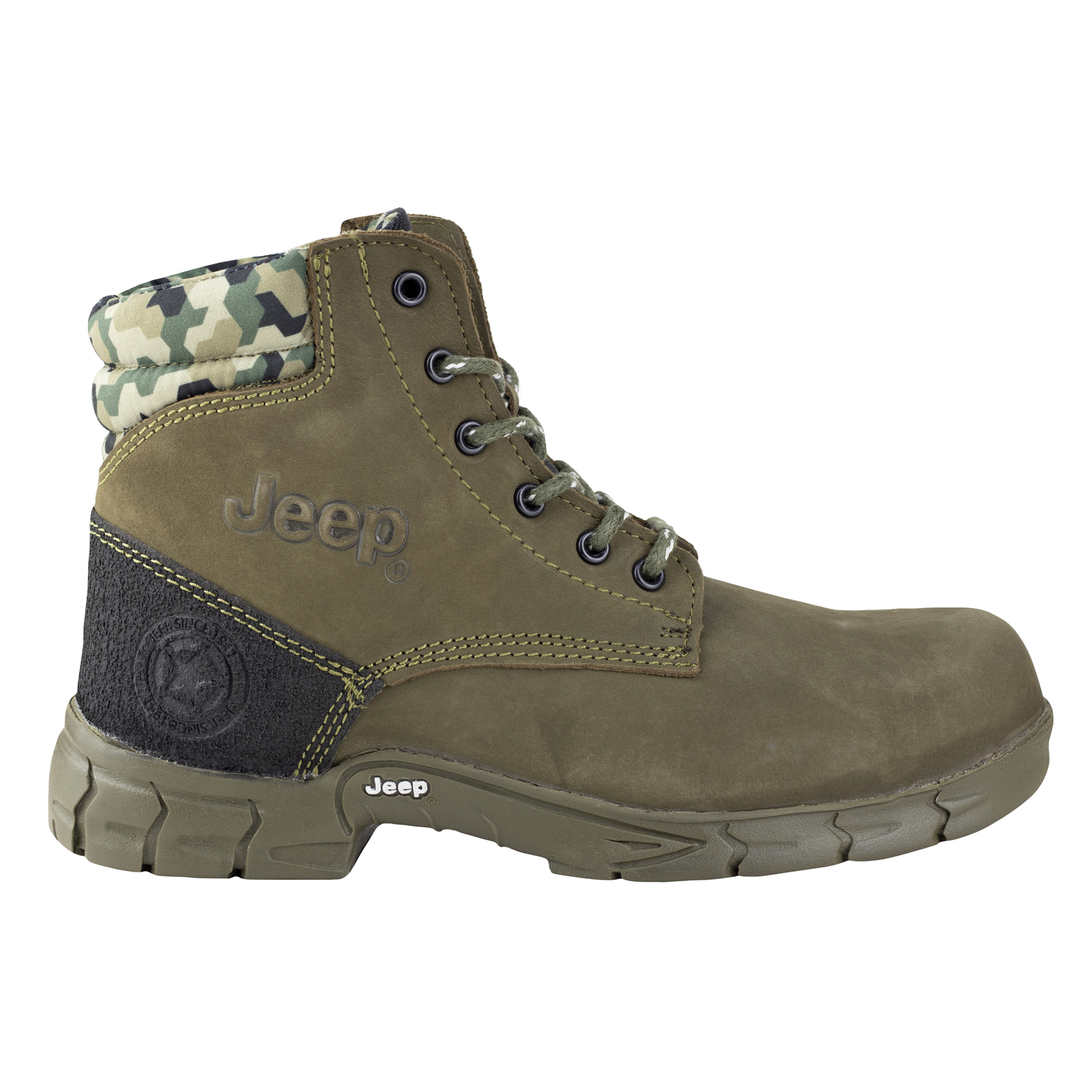 Botas Industriales Jeep Con Casquillo Hombre 5124 Nobuck Verde