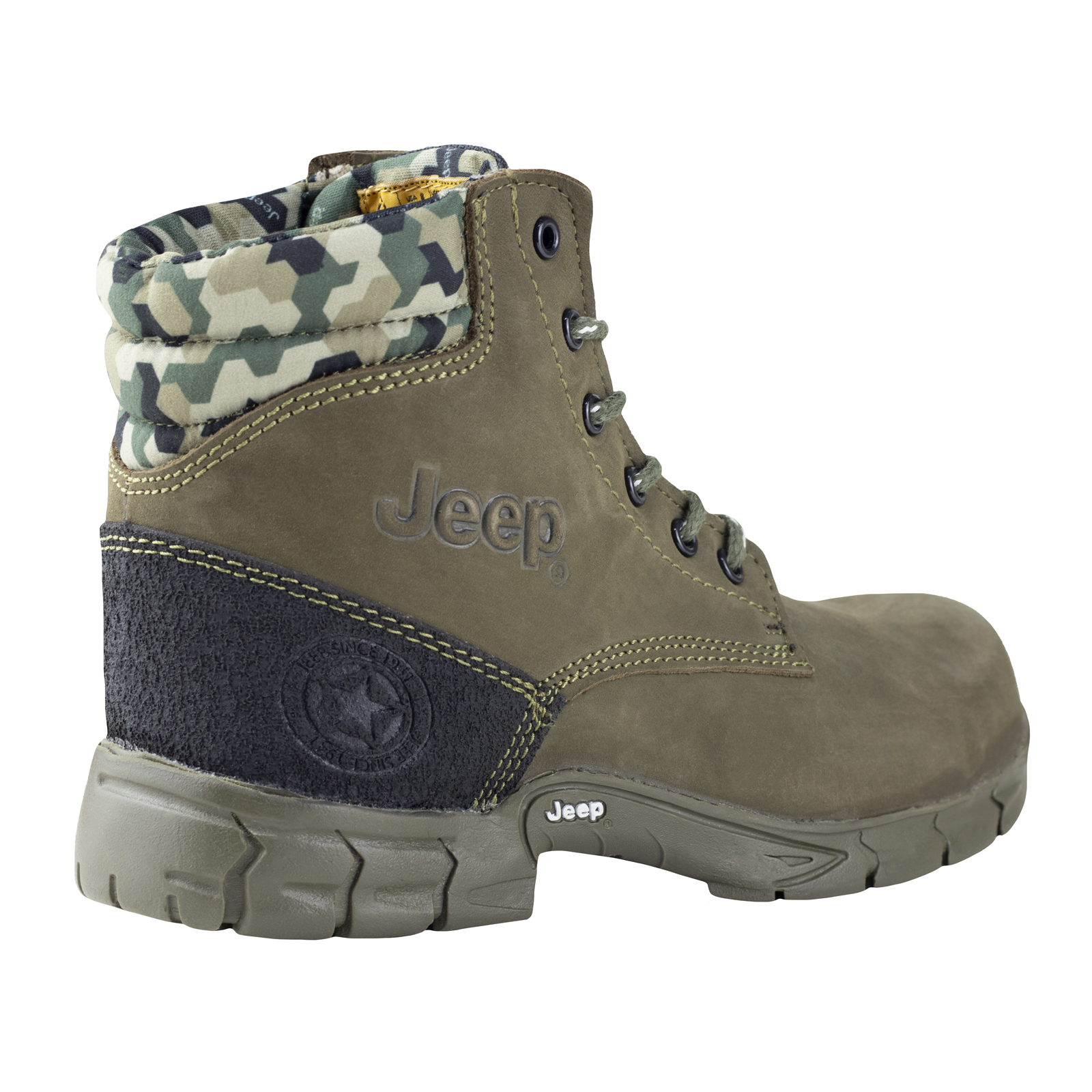 Botas Industriales Jeep Con Casquillo Hombre 5124 Nobuck Verde