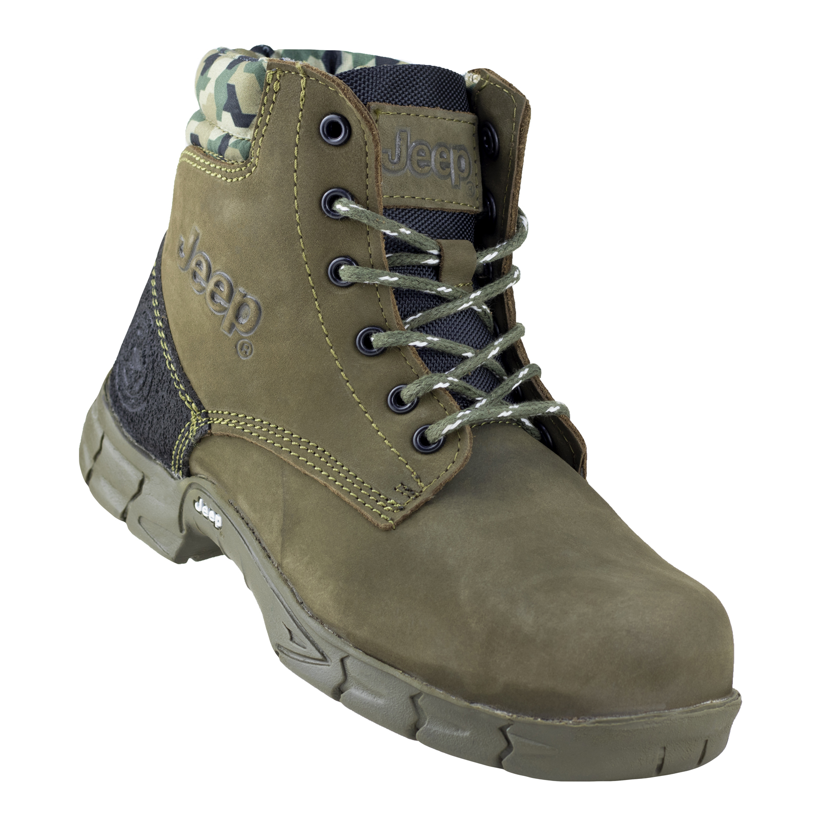 Botas Industriales Jeep Con Casquillo Hombre 5124 Nobuck Verde