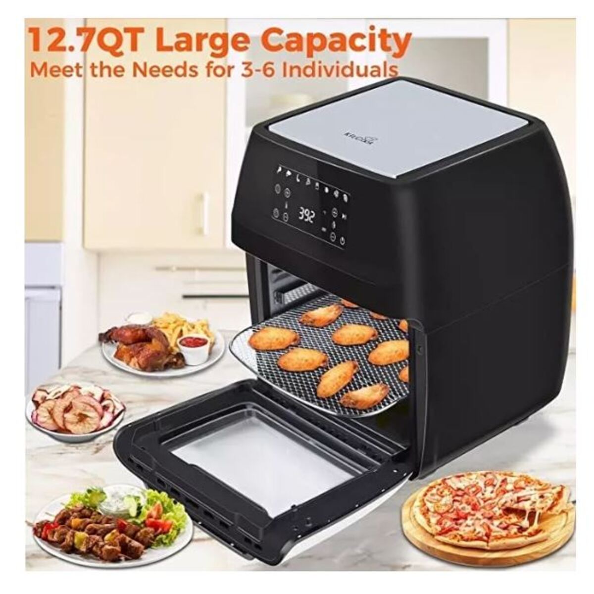 Horno Air Fryer Kit Cook Freidora De Aire No Aceite 12.7 Qt