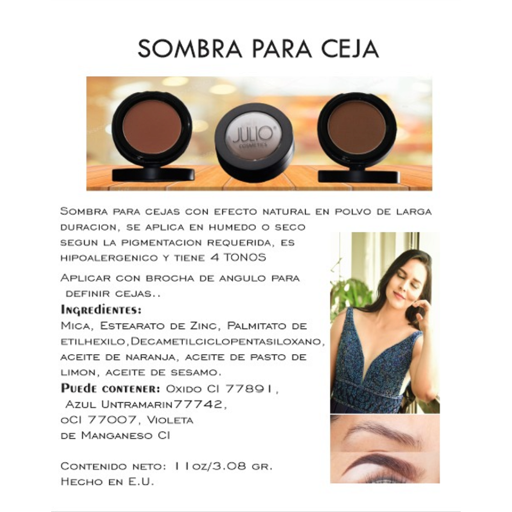 Sombra En Polvo De Ceja Estuche Individual Dark Brown/café Oscuro