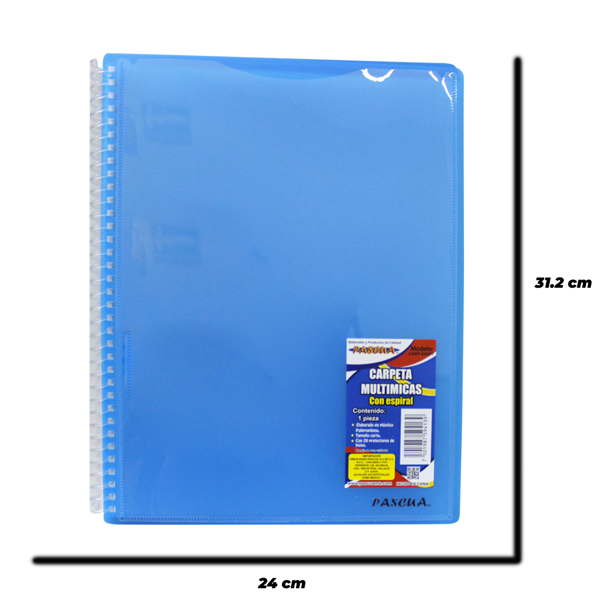Carpeta multimicas con espiral tamaño carta,organizador de documentos legales, perfecto para oficina, hogar y escuela color surtido