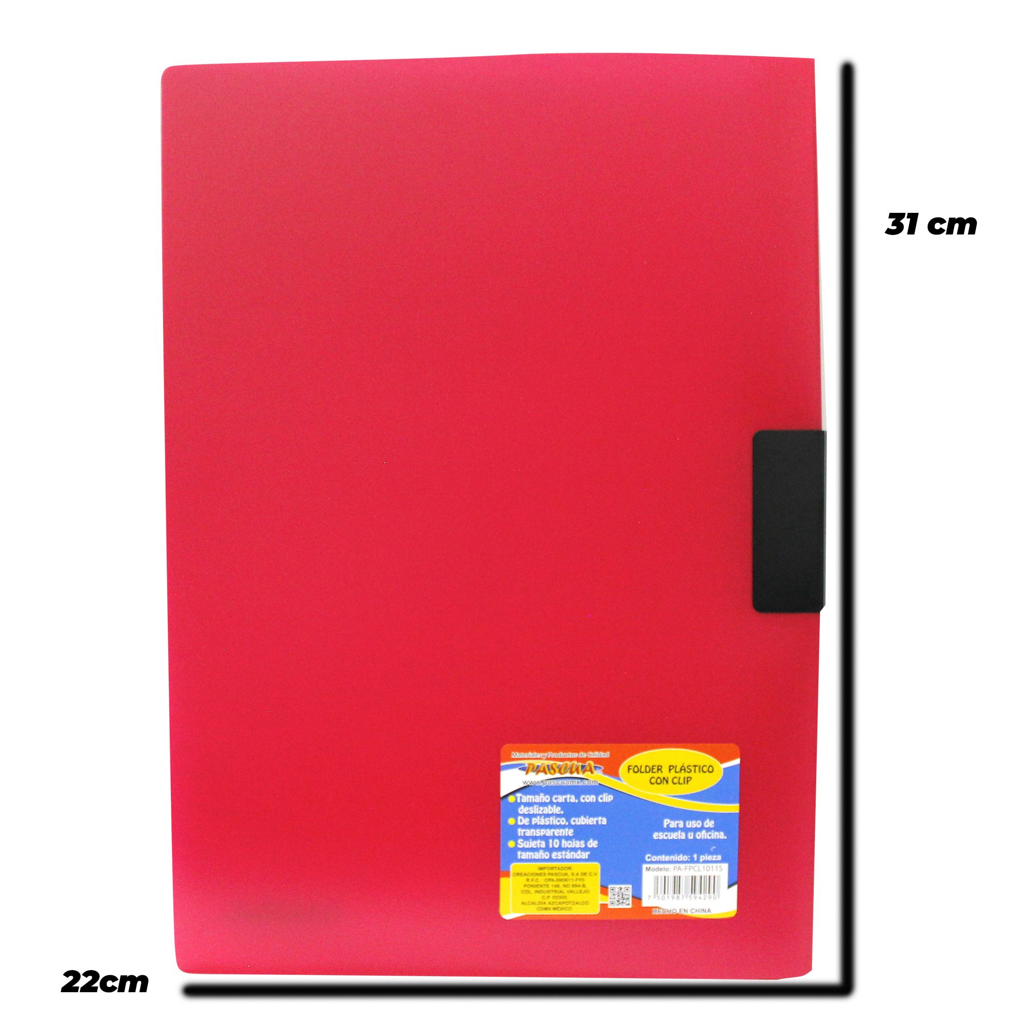 Folder con clip con 5 unidades, carpetas de presentación, Portadocumentos para oficina, escolar, papeleria, proyecto y catalogo color surtido