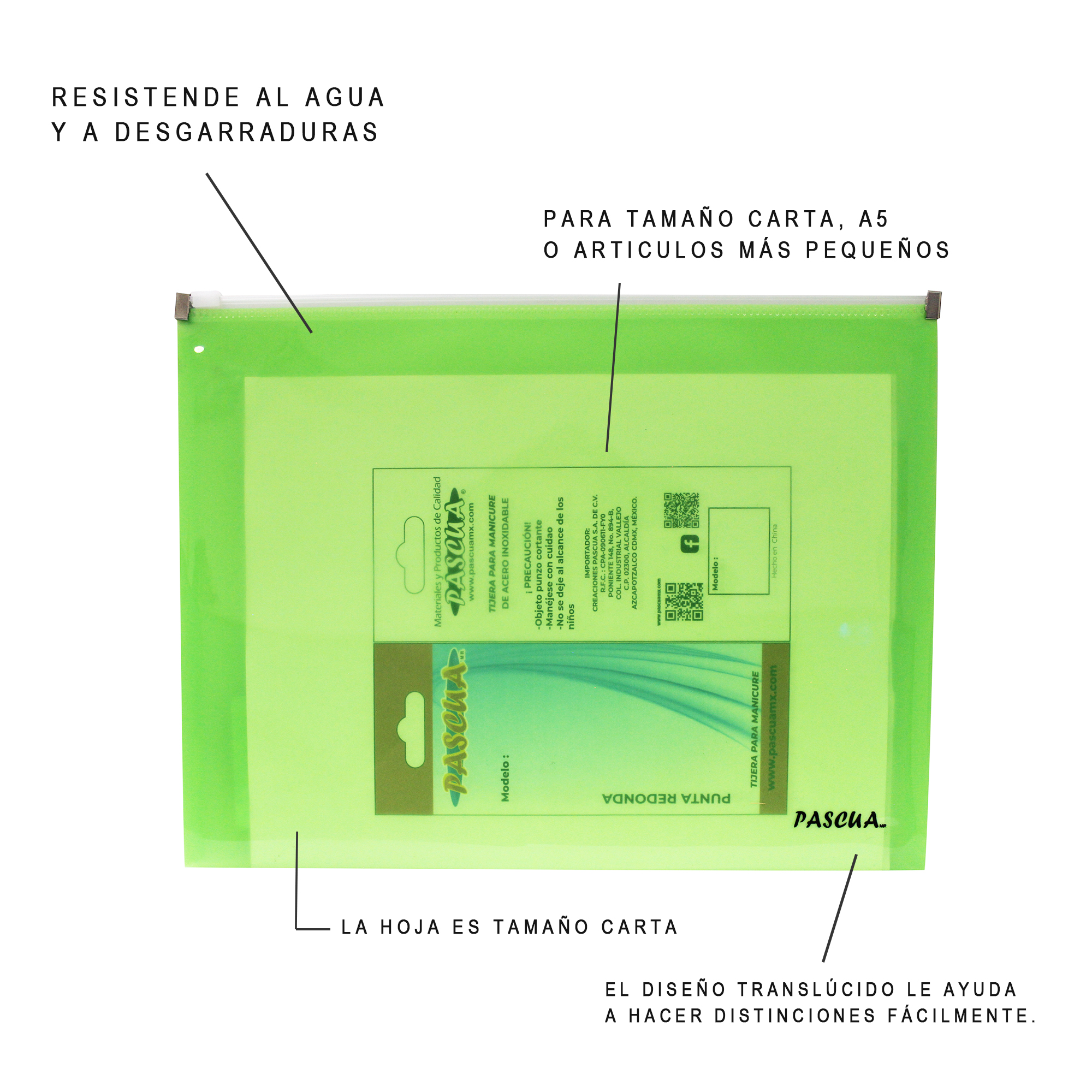 Sobre De Plastico Con Cierre Hermético 10 pzas tamaño Carta y A4 para oficina, escuela para Documentos, para Reuniones, Presentaciones, Contratos, Informes y efectivo nomina