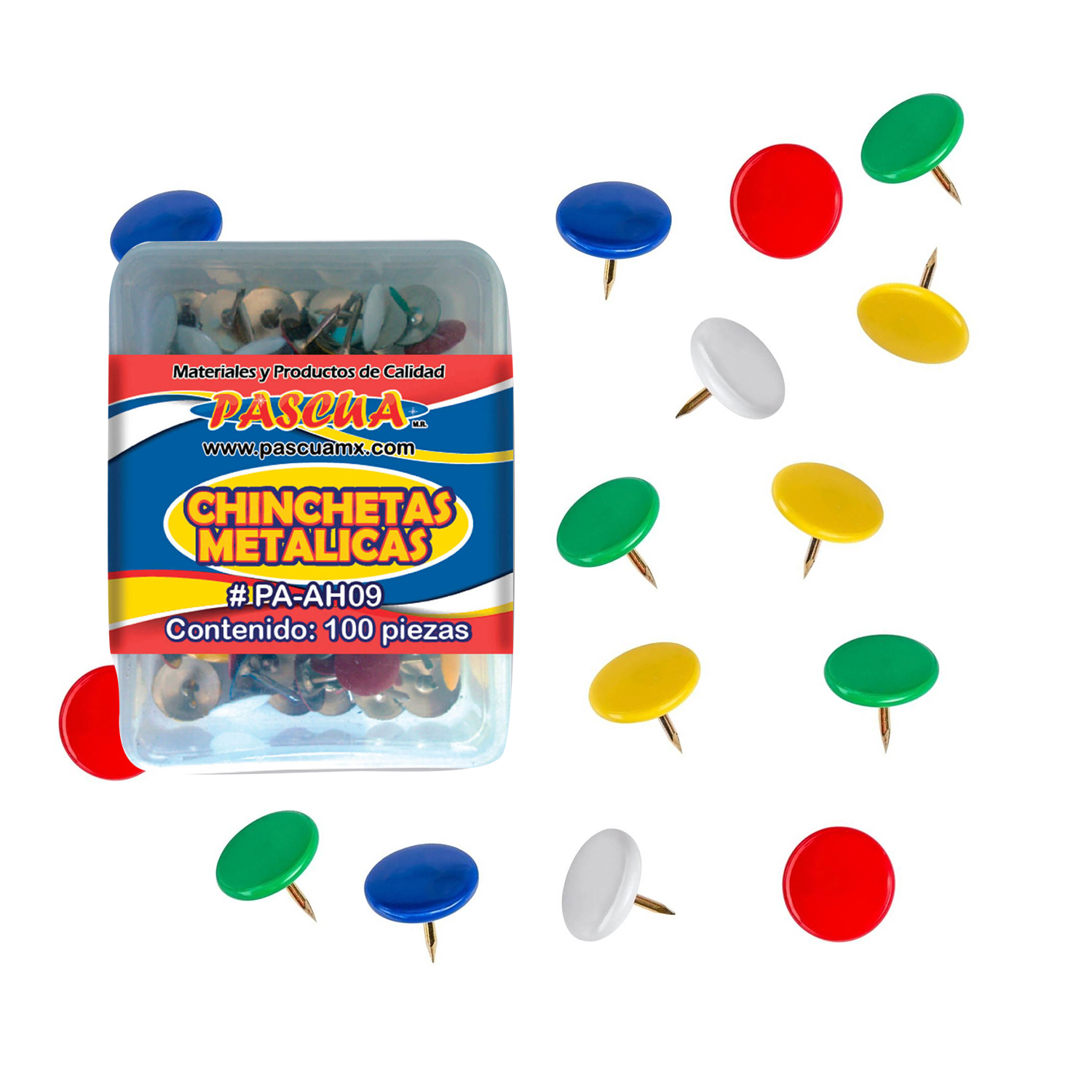 100 Piezas Chinchetas de Cabeza Redonda Tachuelas de Metal Creativas, alfileres para mapas de Pared, Fotos, boletines y tableros de Corcho Oficina